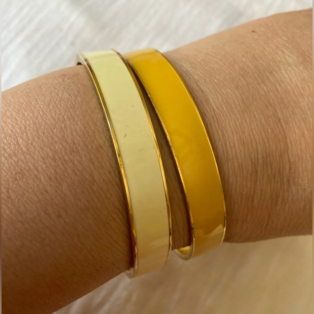 Kate Spade & J. Crew Enameled Bangle Bracelets Bundle of 2 - Picture 4 of 7